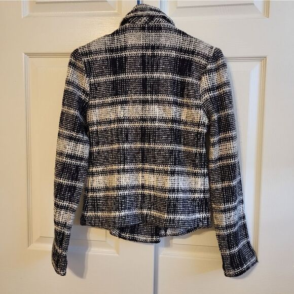 Lucky Brand black/white full zip-up collard jacket - Picture 9 of 9